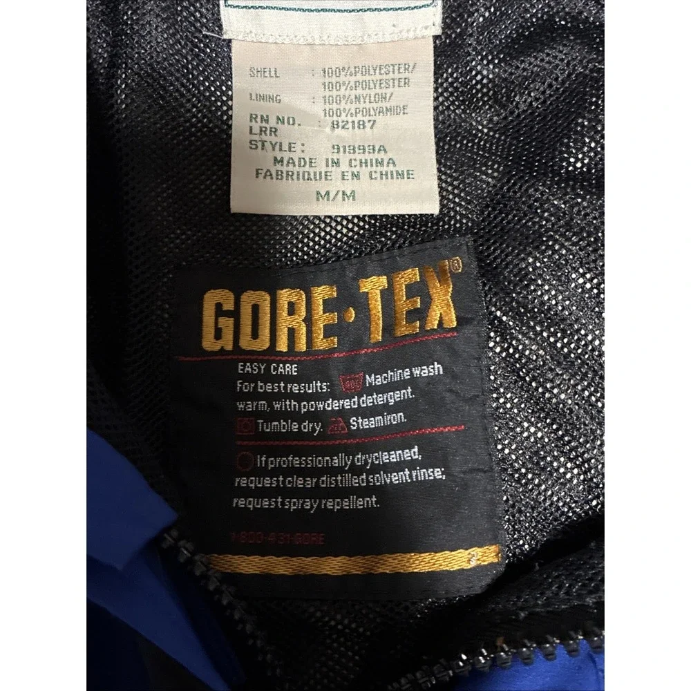 Alpine Design‎ Jacket Gore-Tex Rain Ski Snowboard Hooded Black/Blue Mens Size M